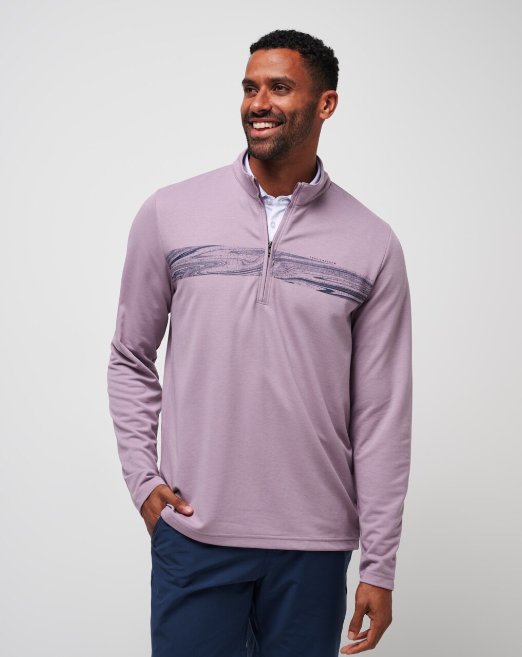 UPGRADED QUARTER ZIP CHEST STRIPE 0