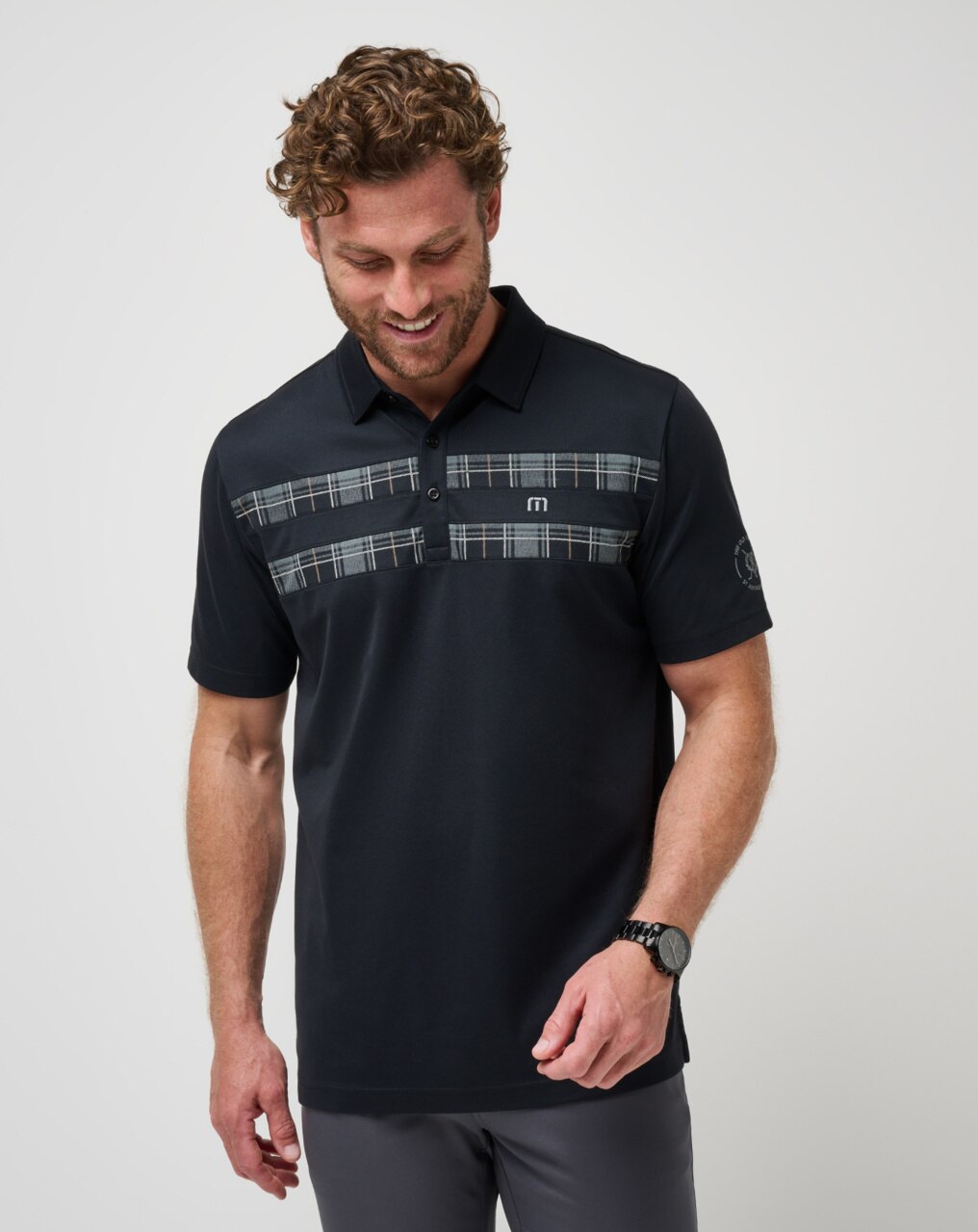 ST ANDREWS LINKS SANDY GREY POLO 0