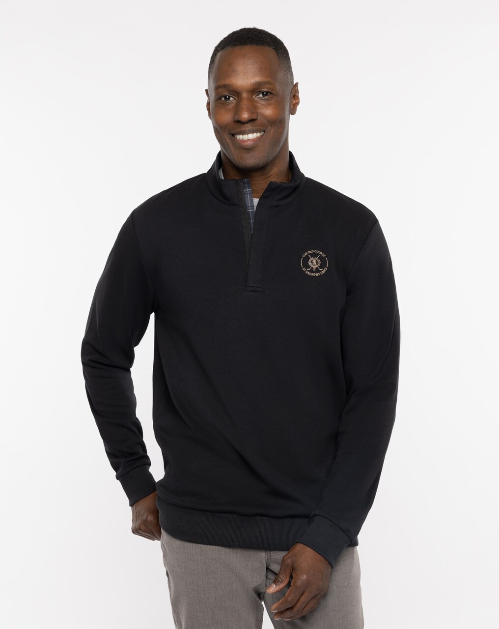 ST ANDREWS LINKS SHADOW CHECK QUARTER ZIP 0