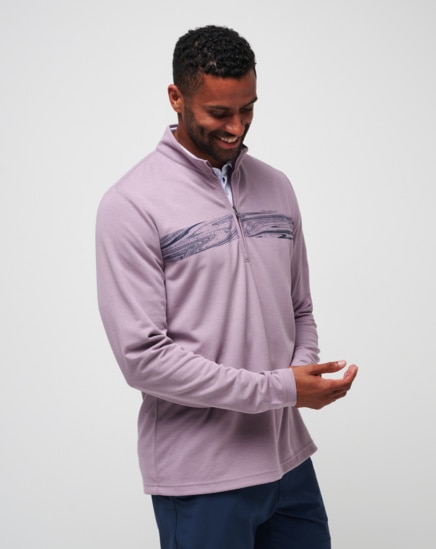 UPGRADED QUARTER ZIP CHEST STRIPE Image Thumbnail 1