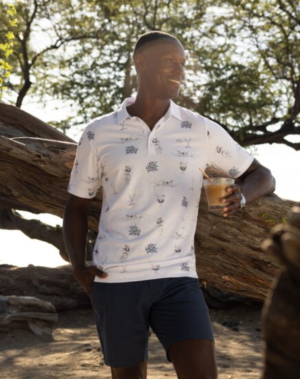 ISLAND PARADISE AOP POLO SHIRT Image Thumbnail 1