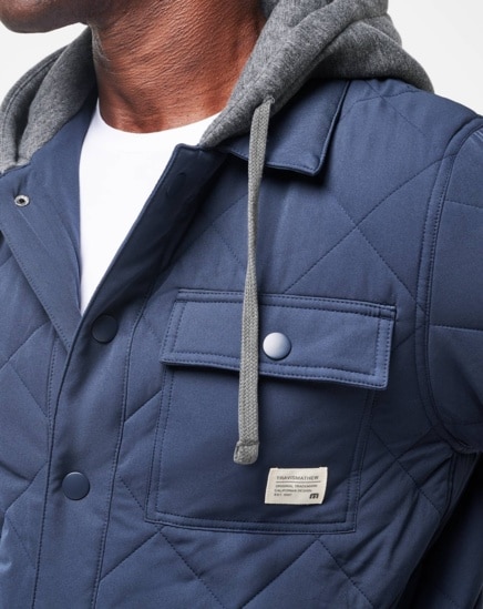 GREY WAVE QUILTED JACKET Image Thumbnail 3