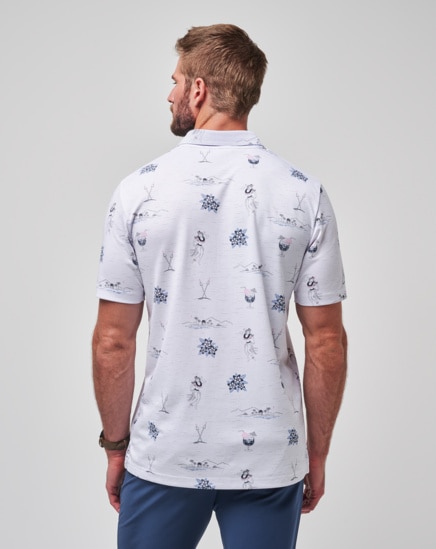 ISLAND PARADISE AOP POLO SHIRT Image Thumbnail 3