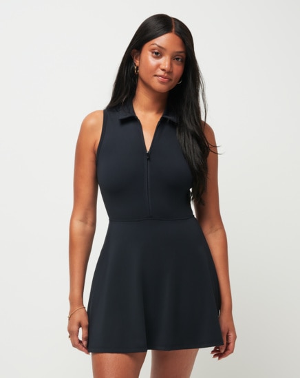 WOMENS MOVEKNIT SL ZIP DRESS Image Thumbnail 0